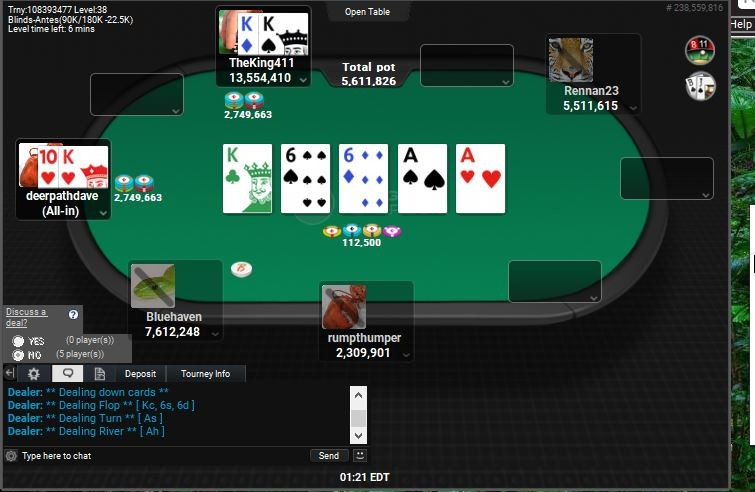 The river là bước gần cuối trong trò Poker Texas hold 'em
